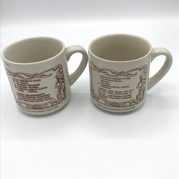 Vintage Hershey’s chocolate spiced cocoa & Swiss mocha recipe mugs set - Picture 3 of 8